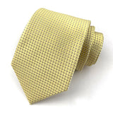 Gold Jacquard Woven Ascot Formal 8CM Stripes Plaid & Checks Ties