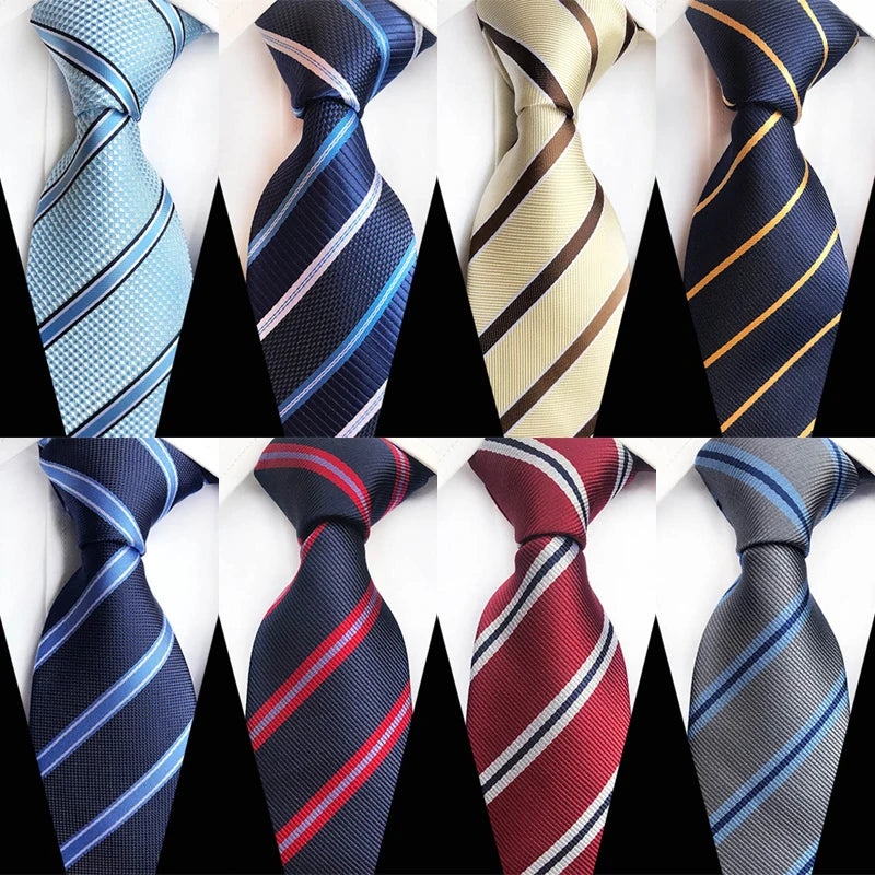 Collection of Jacquard Woven Luxury 8CM Necktie Stripes
