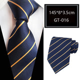 Blue Jacquard Woven Luxury 8CM Necktie Stripes