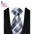 Jacquard Woven Striped 8cm Necktie Sassy Chick Logo