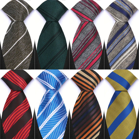 Collection of Jacquard Woven Stripes Paisley 8cm Necktie Daily Wear Cravat