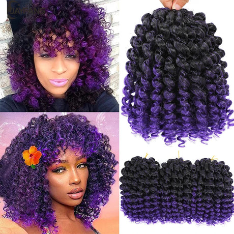 Purple Blue Jamaican Twist Synthetic Braid Hair
