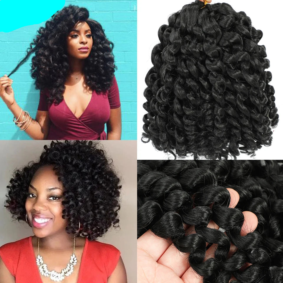 Black Jamaican Twist Synthetic Braid Hair