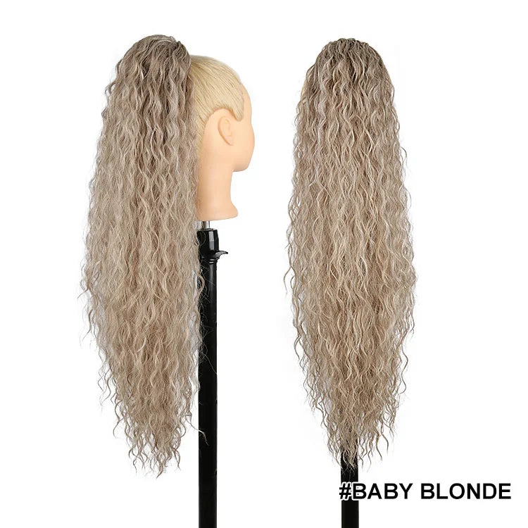 Kanekalon Drawstring Ponytails Synthetic Hair Extensions