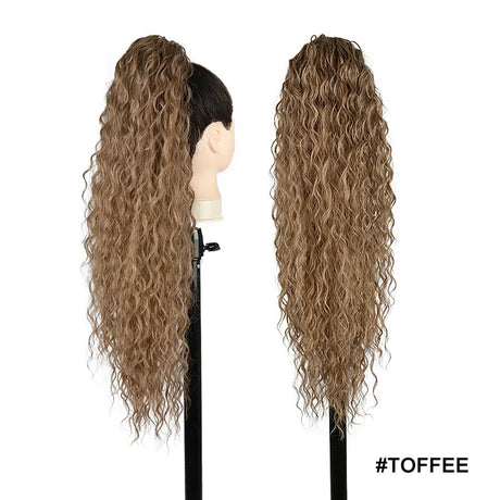 Kanekalon Drawstring Ponytails Synthetic Hair Extensions