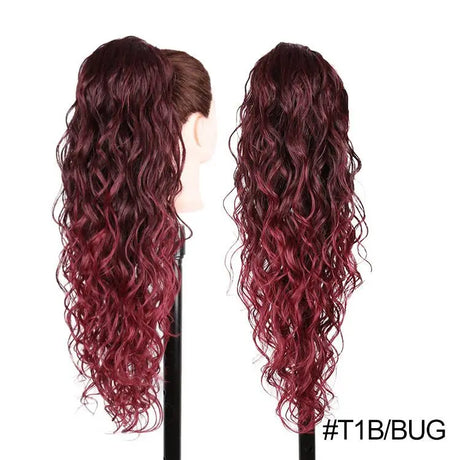 Kanekalon Drawstring Ponytails Synthetic Hair Extensions
