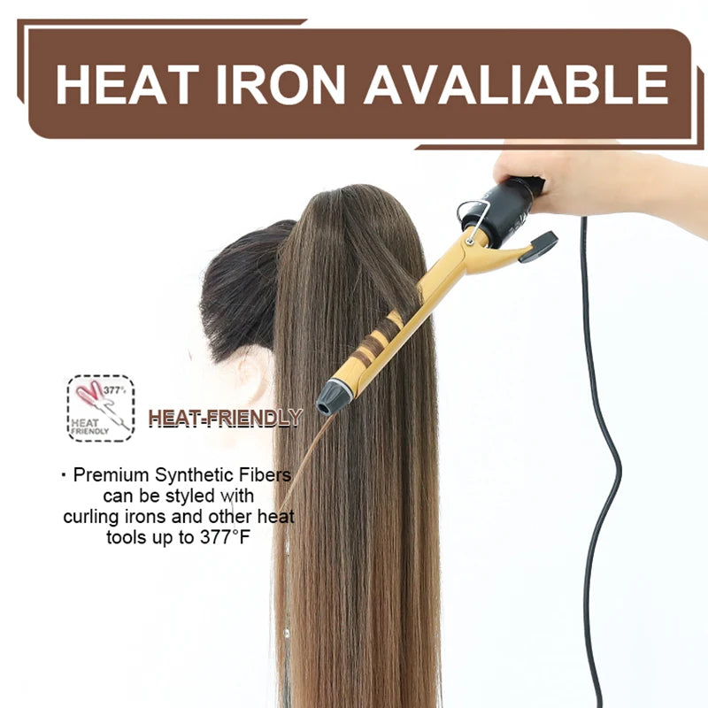 Kanekalon Drawstring Ponytails Synthetic Hair Extensions
