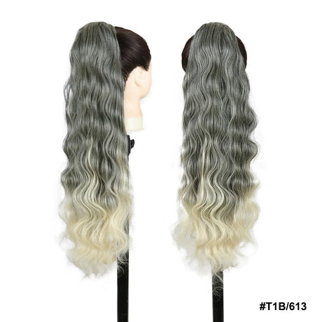 Kanekalon Drawstring Ponytails Synthetic Hair Extensions