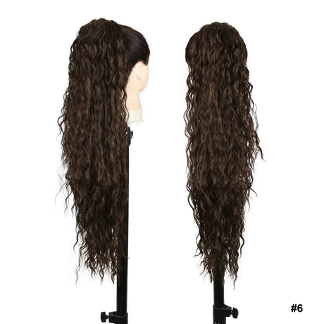 Kanekalon Drawstring Ponytails Synthetic Hair Extensions