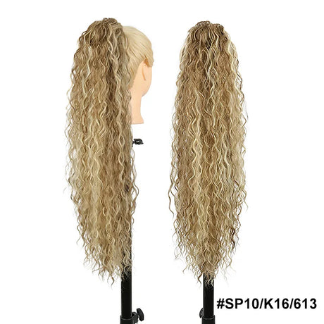 Kanekalon Drawstring Ponytails Synthetic Hair Extensions