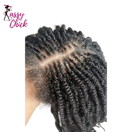 Kinky Braided Tiny Twist Wig Sassy Chick Logo