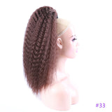 Light Brown Kinky Curly Ponytail Elastic Synthetic Hair Extension