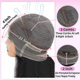 Kinky Straight 360 HD Lace Straight Human Hair Wigs