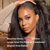Kinky Straight 360 Lace Front Wig Human Hair