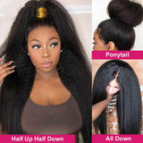 Kinky Straight 360 Lace Front Wig Human Hair
