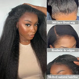 Kinky Straight 360 Lace Front Wig Human Hair
