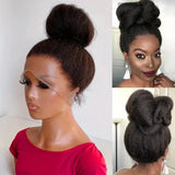 Kinky Straight 360 Lace Front Wig Human Hair