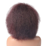 Back of Kinky Straight 6Inch Short Synthetic Wigs