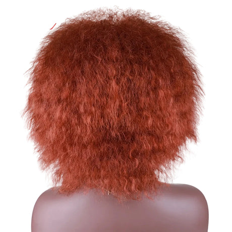 Orange Kinky Straight 6Inch Short Synthetic Wigs