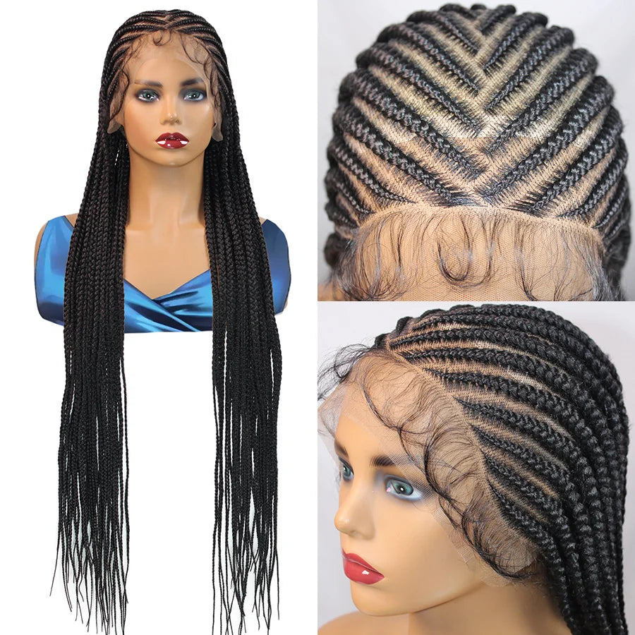 Knotless Box Braided Wig 36 inches black