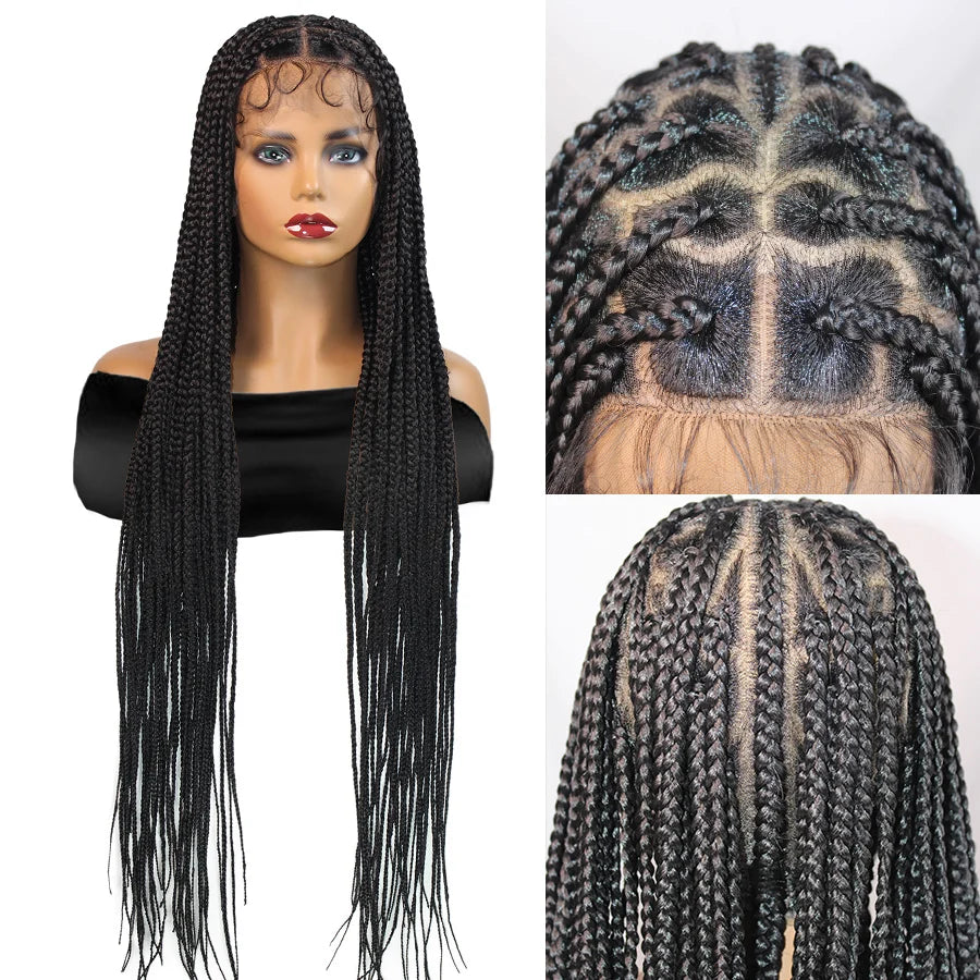 Knotless Box Braided Wig 36 inches black