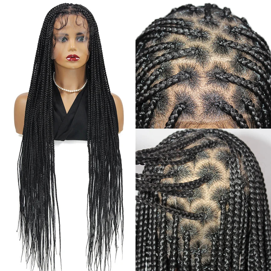 Knotless Box Braided Wig 36 inches black