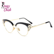 Ladies Diamond Cat Eyes Computer Glasses Sassy Chick Logo