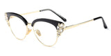 Black Ladies Diamond Cat Eyes Computer Glasses