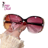 Ladies Diamond Fashionable High-grade Sunglasses Sassy Chick Logo