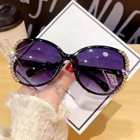 Purple Ladies Diamond Fashionable High-grade Sunglasses