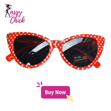 Ladies Fashion Dot Cat Eye Sunglasses