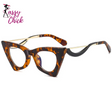 Ladies Floral Cat Eye Reading Eyewear Sassy Chick Logo