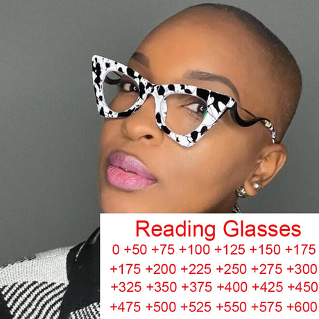 Ladies Floral Cat Eye Reading Glasses