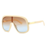 Beige Ladies Outdoor Driving Uv400 Sunglasses