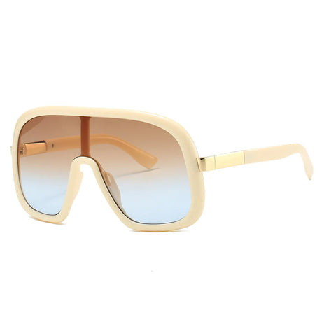 Beige Ladies Outdoor Driving Uv400 Sunglasses