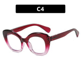 Red Ladies Retro Anti-blue Light Eyeglasses