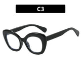 Black Ladies Retro Anti-blue Light Eyeglasses