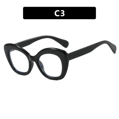 Black Ladies Retro Anti-blue Light Eyeglasses