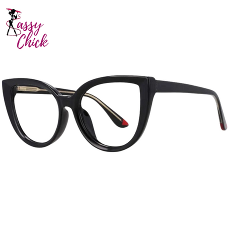 Ladies Retro Large Frame Reading Glasses  Sassy Chick Logo