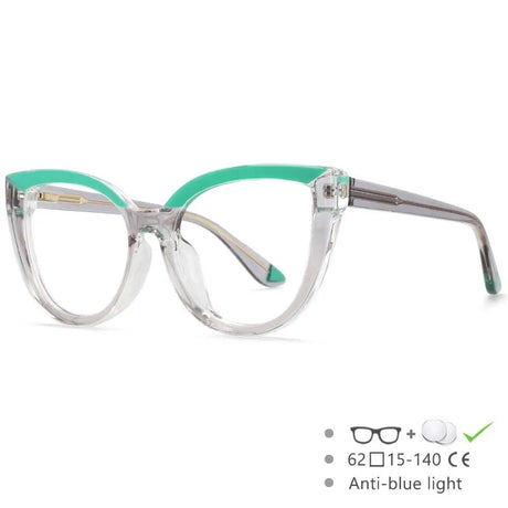 transparent rims Ladies Retro Large Frame Reading Glasses
