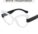 Ladies Spectacle Frames Ultra Light Eyeglasses White Black