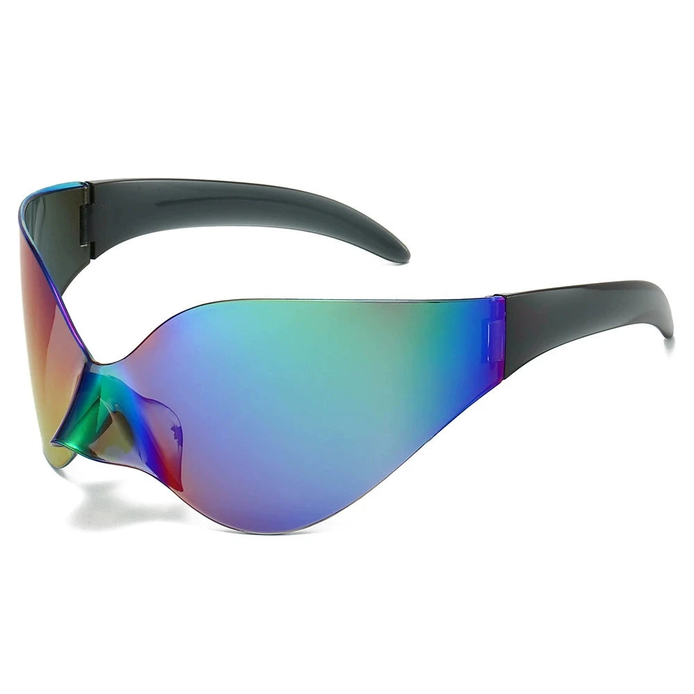 Blue Ladies UV400 Punk Goggle Sunglasses