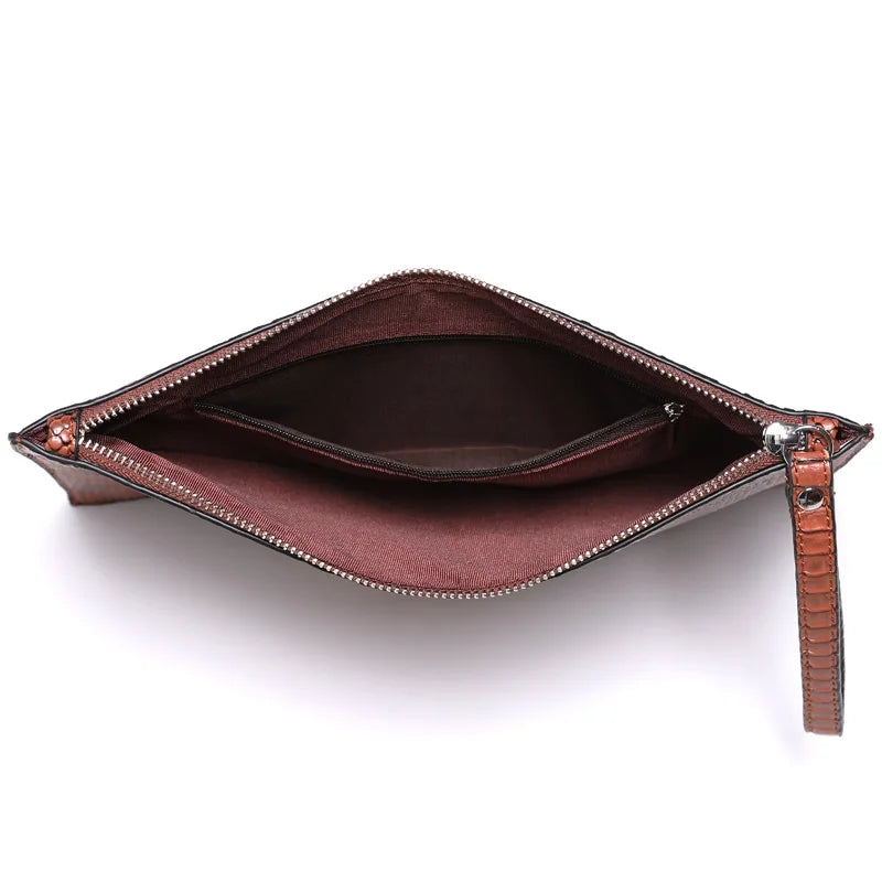 compartment brown python handbag