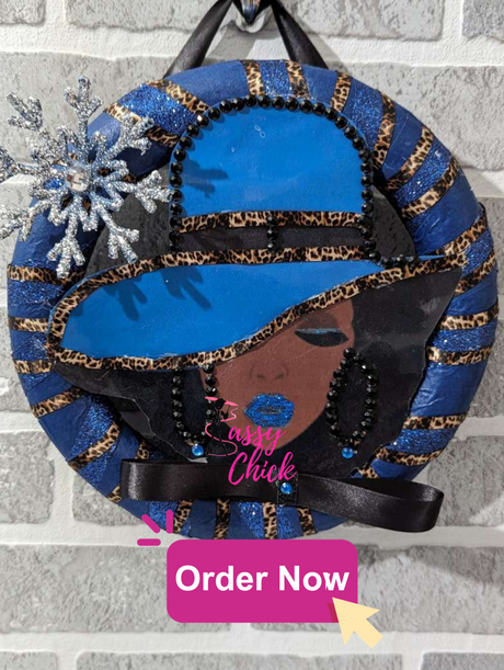 Lady Blue Leopard Wreath