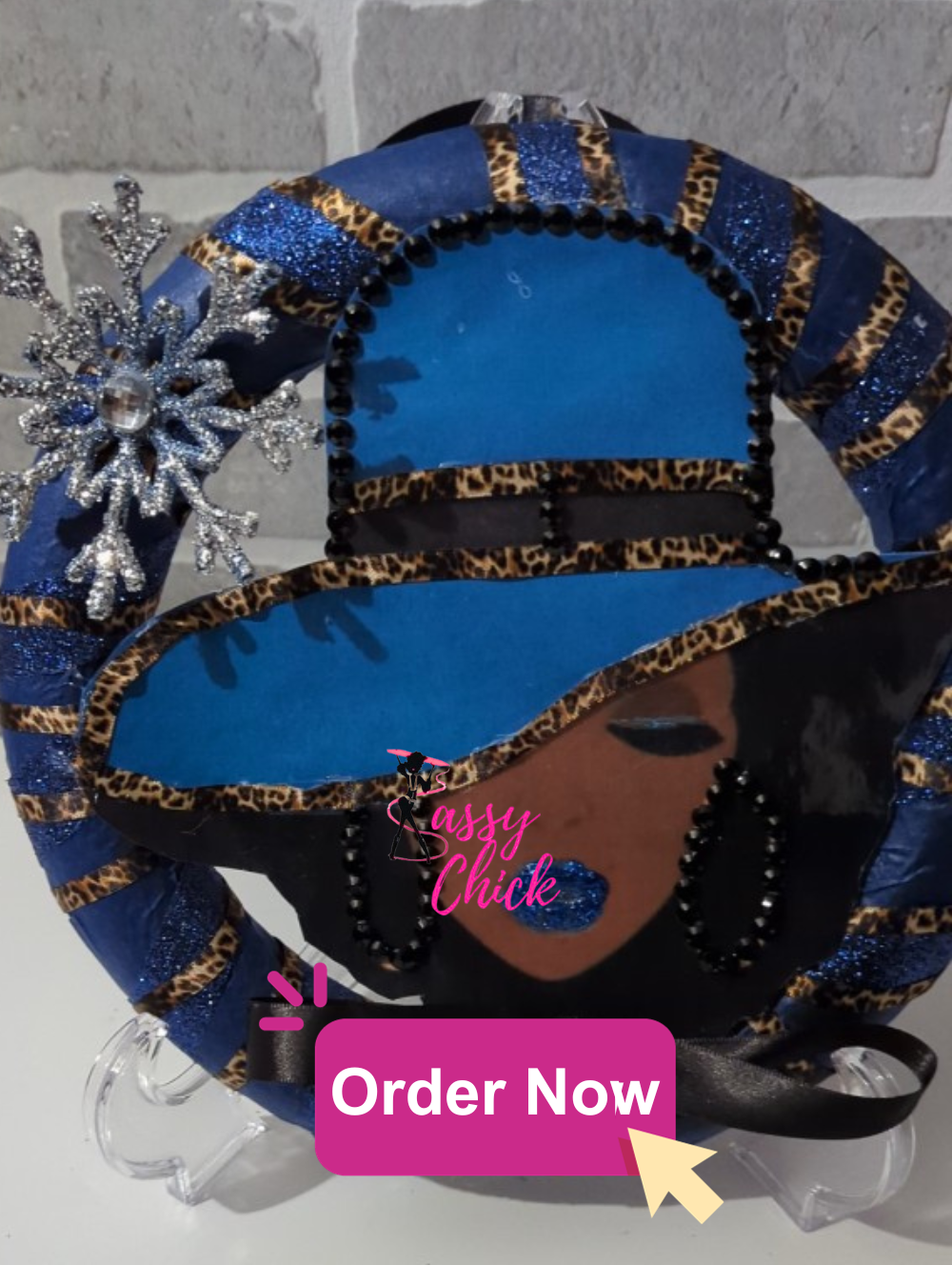 Lady Blue Leopard Wreath