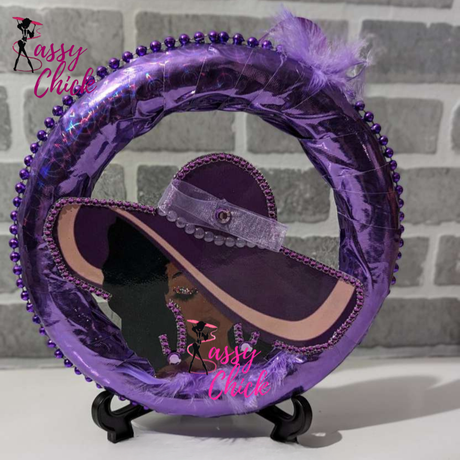 Lady Purple Wreath Sassy Chick Logo