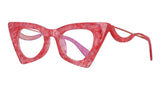 Pink Lady Sexy Cat Eye Computer Eyeglasses