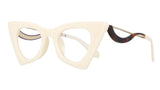 Beige Lady Sexy Cat Eye Computer Eyeglasses