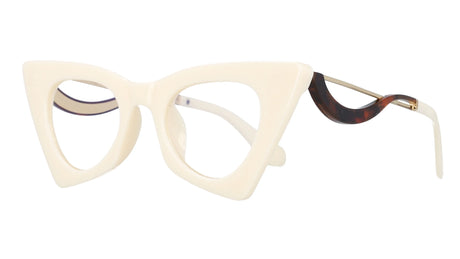 Beige Lady Sexy Cat Eye Computer Eyeglasses