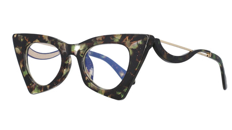 Black Green Lady Sexy Cat Eye Computer Eyeglasses